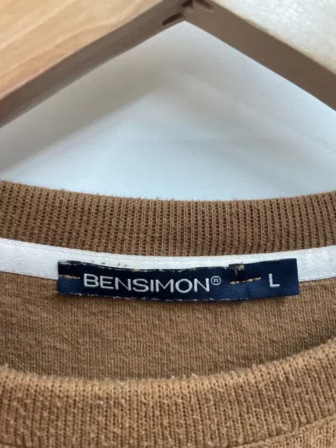 라지 벤시몽 긴팔 티셔츠 브라운 상품이미지6