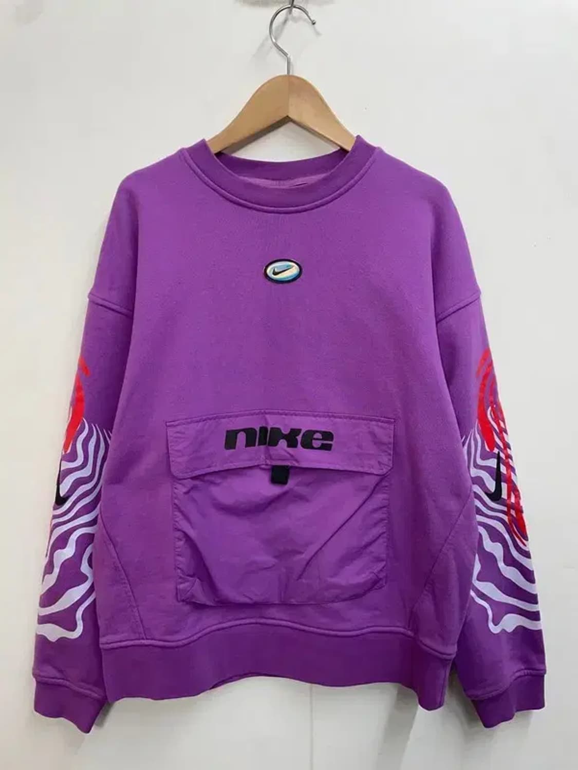 스몰 나이키 아노락 퍼플 오버핏 맨투맨 티셔츠 상품이미지2
