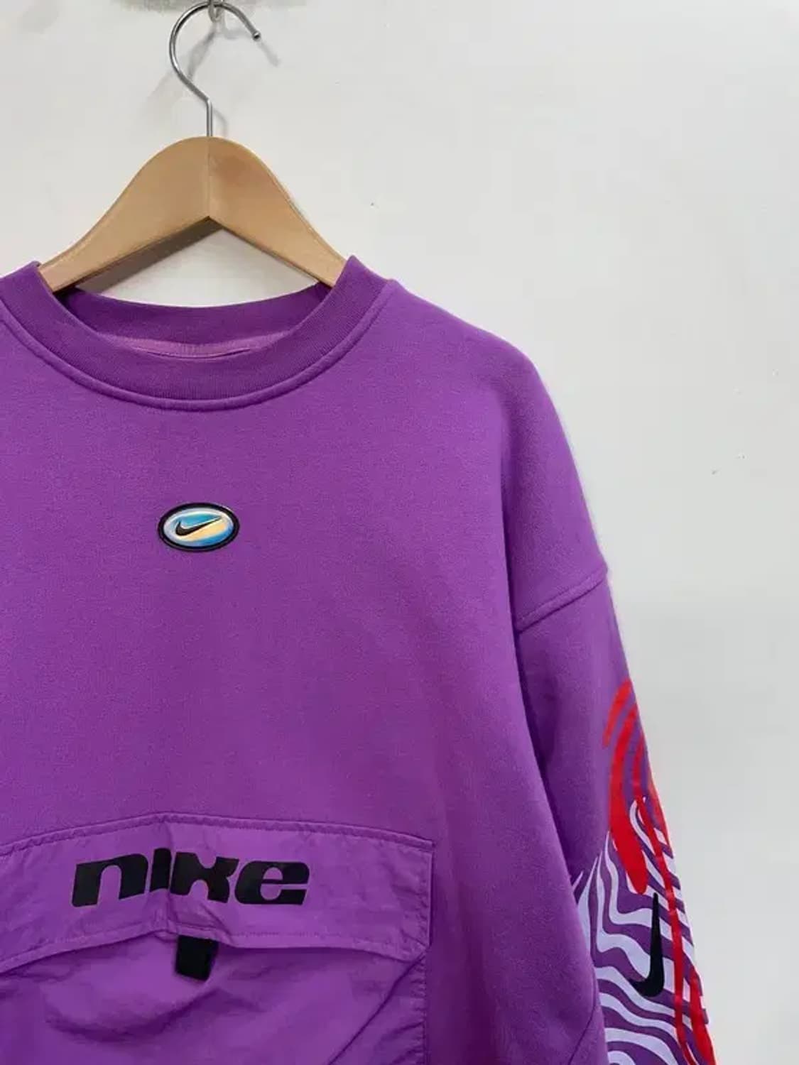 스몰 나이키 아노락 퍼플 오버핏 맨투맨 티셔츠 상품이미지4