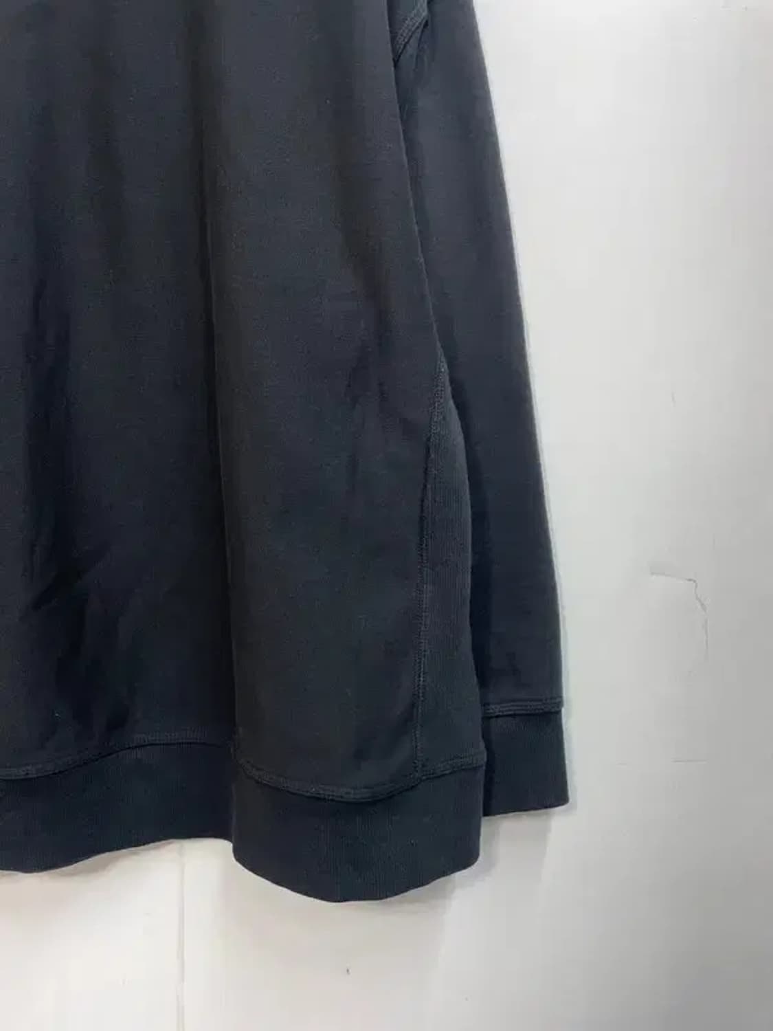 라지 칼하트 WIP 하프 집 아메리칸 스크립트 스웨트셔츠 블랙 상품이미지8