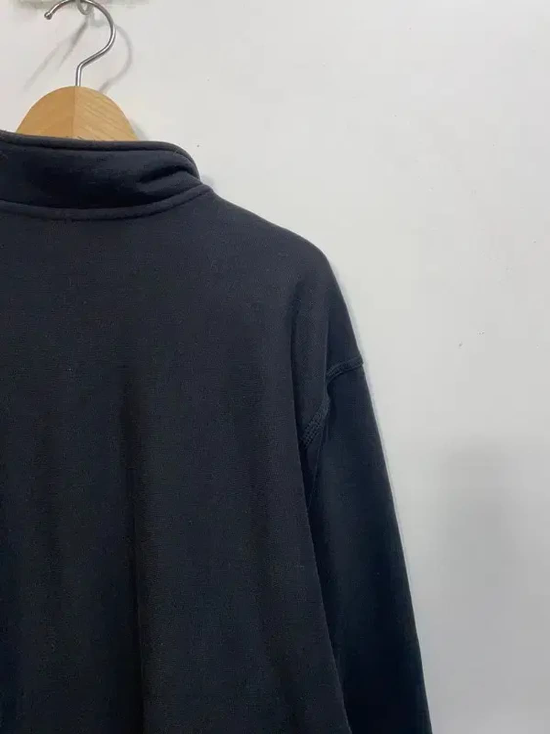 라지 칼하트 WIP 하프 집 아메리칸 스크립트 스웨트셔츠 블랙 상품이미지9