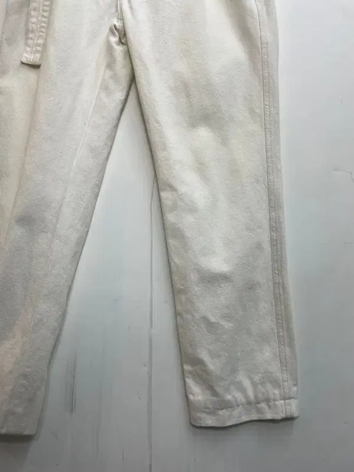 라지 세터 와이드 벨티드 팬츠 크림 상품이미지3