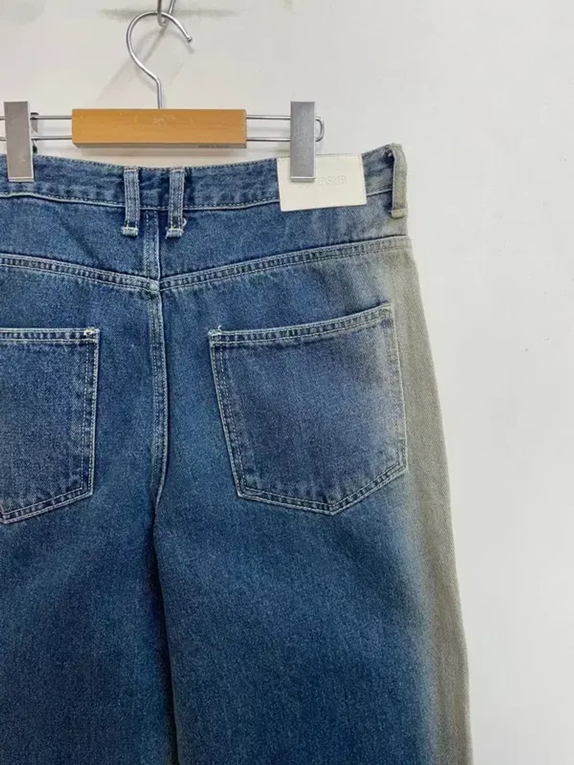 라지 슈퍼서브 브로큰 워싱 데님 팬츠 다크 블루 상품이미지9