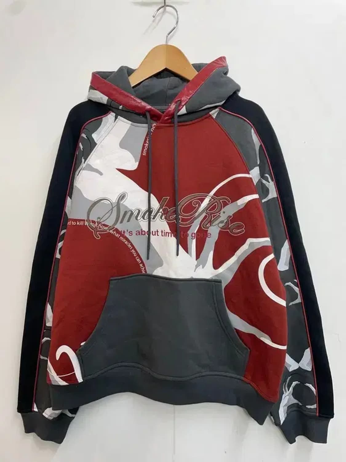 미디움 스모크라이즈 오버핏 워싱 자수 후드티셔츠 상품이미지2