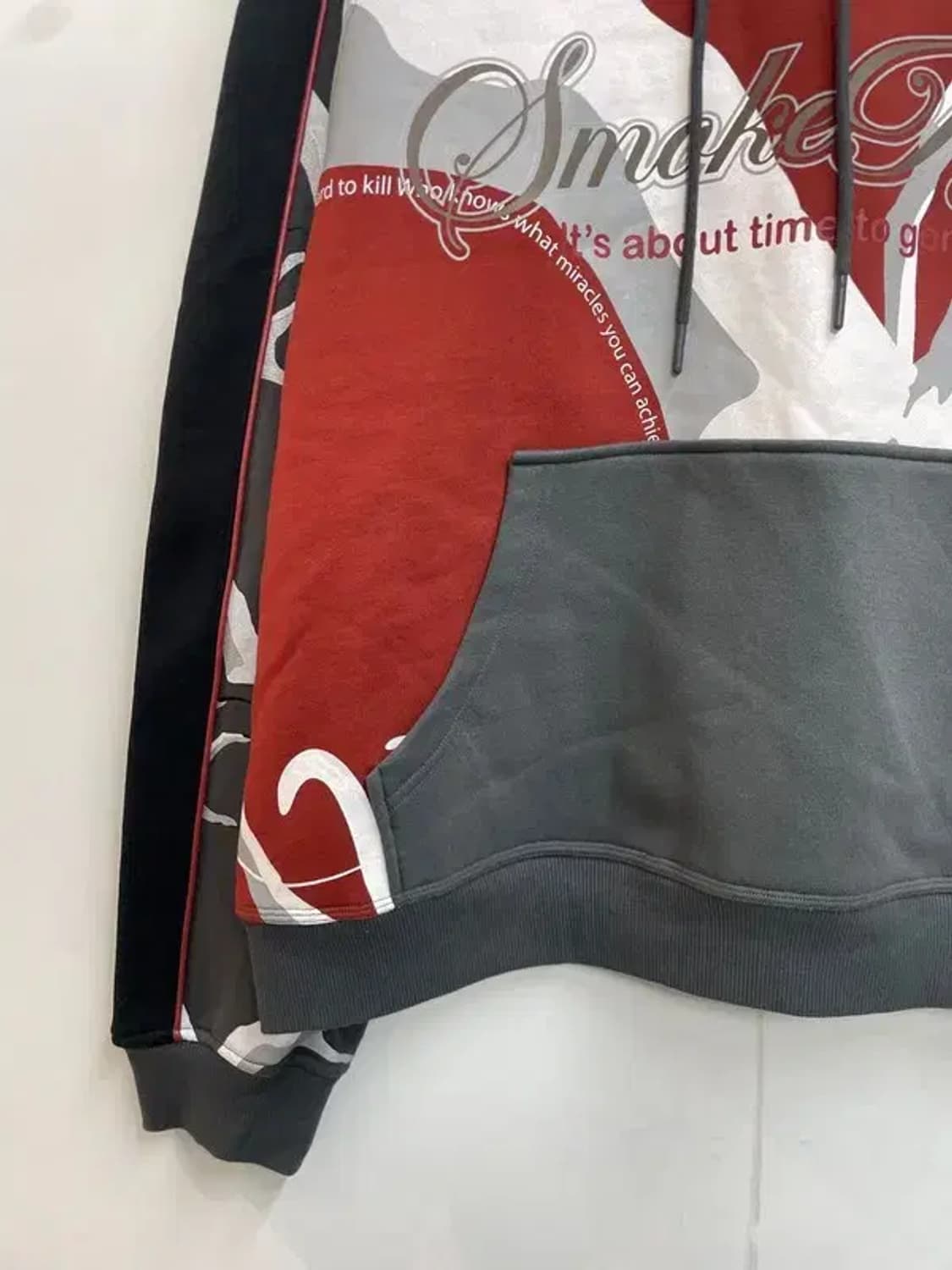 미디움 스모크라이즈 오버핏 워싱 자수 후드티셔츠 상품이미지3