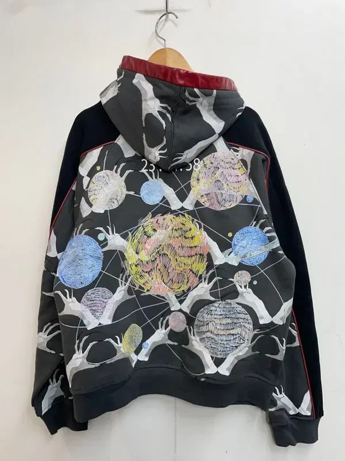 미디움 스모크라이즈 오버핏 워싱 자수 후드티셔츠 상품이미지7