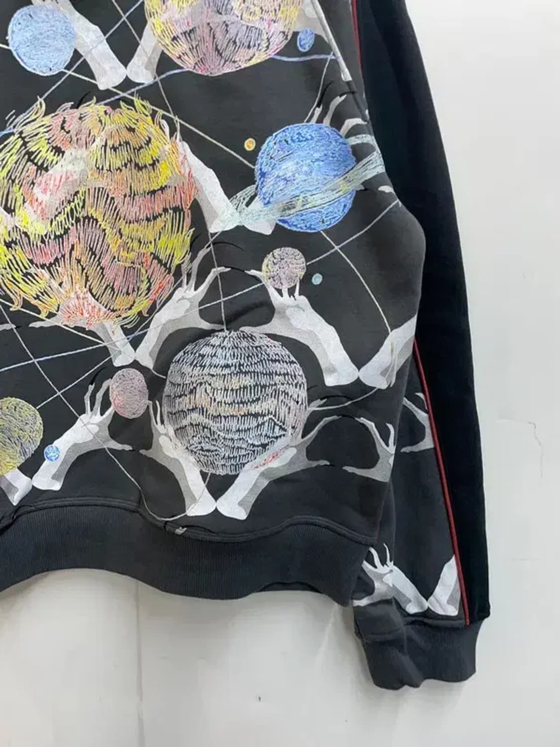 미디움 스모크라이즈 오버핏 워싱 자수 후드티셔츠 상품이미지8