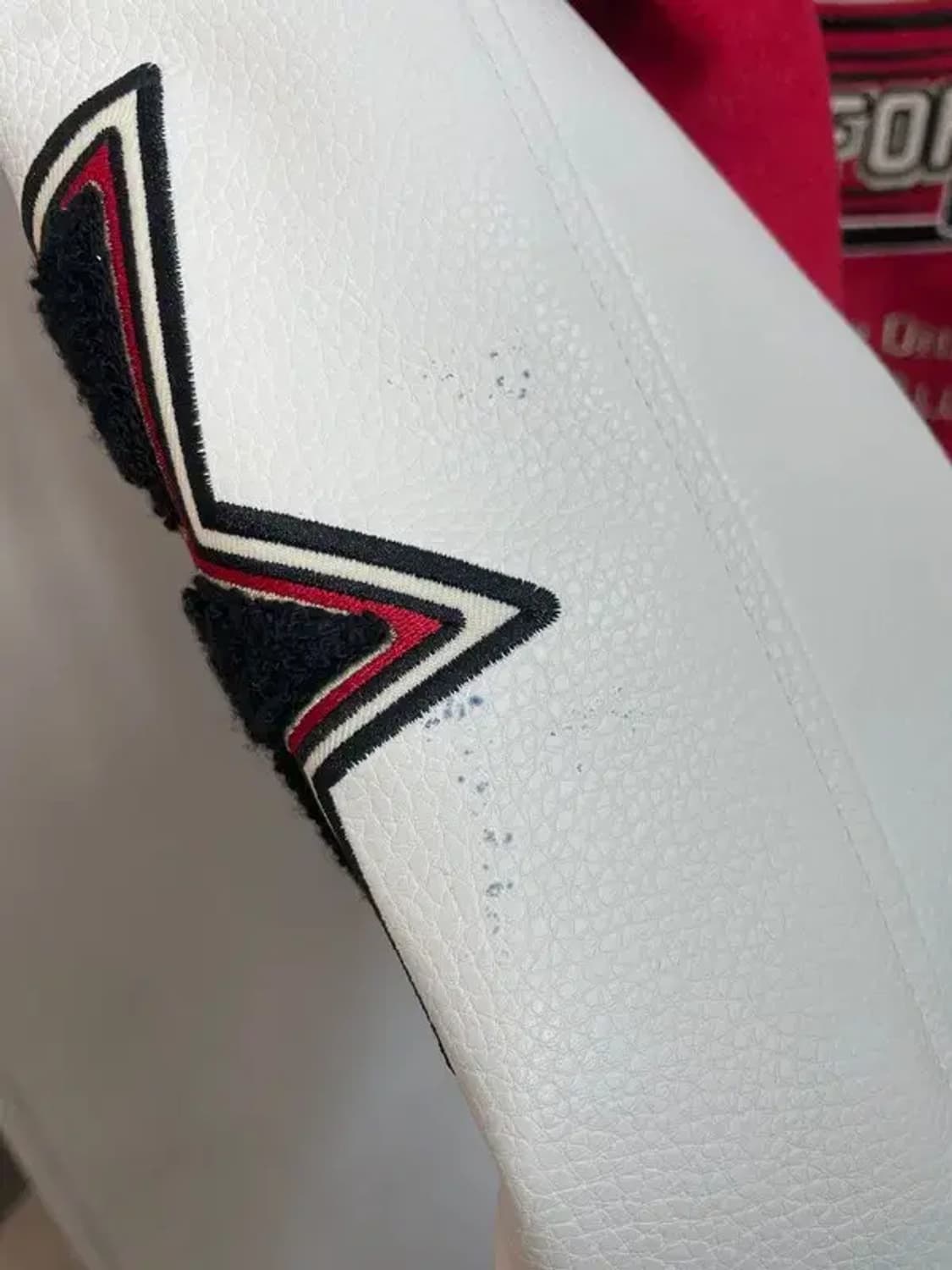 미디움 스모크라이즈 오버핏 레더 바시티 자켓 상품이미지10