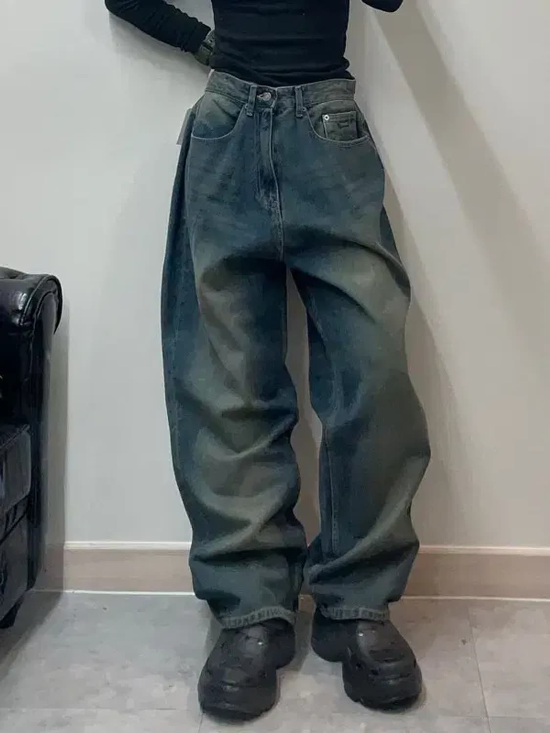 미디움  Lamy Clark 와이드 데님팬츠 청바지 상품이미지1