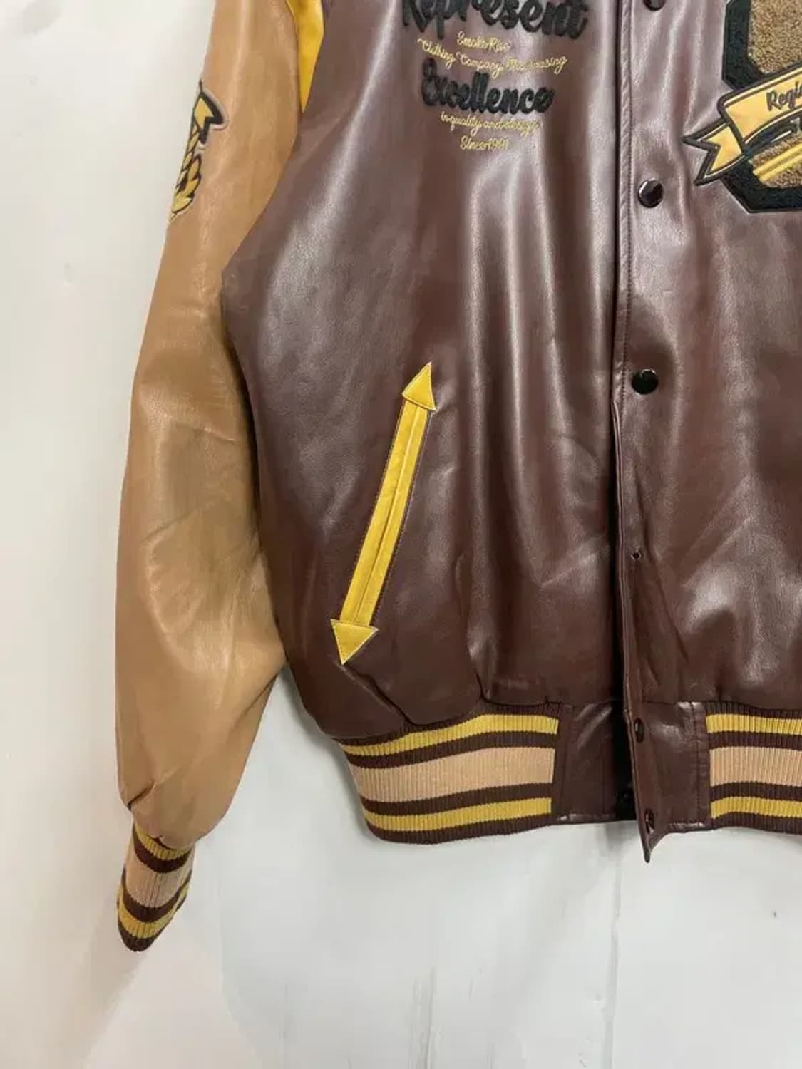 라지 스모크라이즈 바시티 점퍼 자켓 b그레이드 상품이미지3