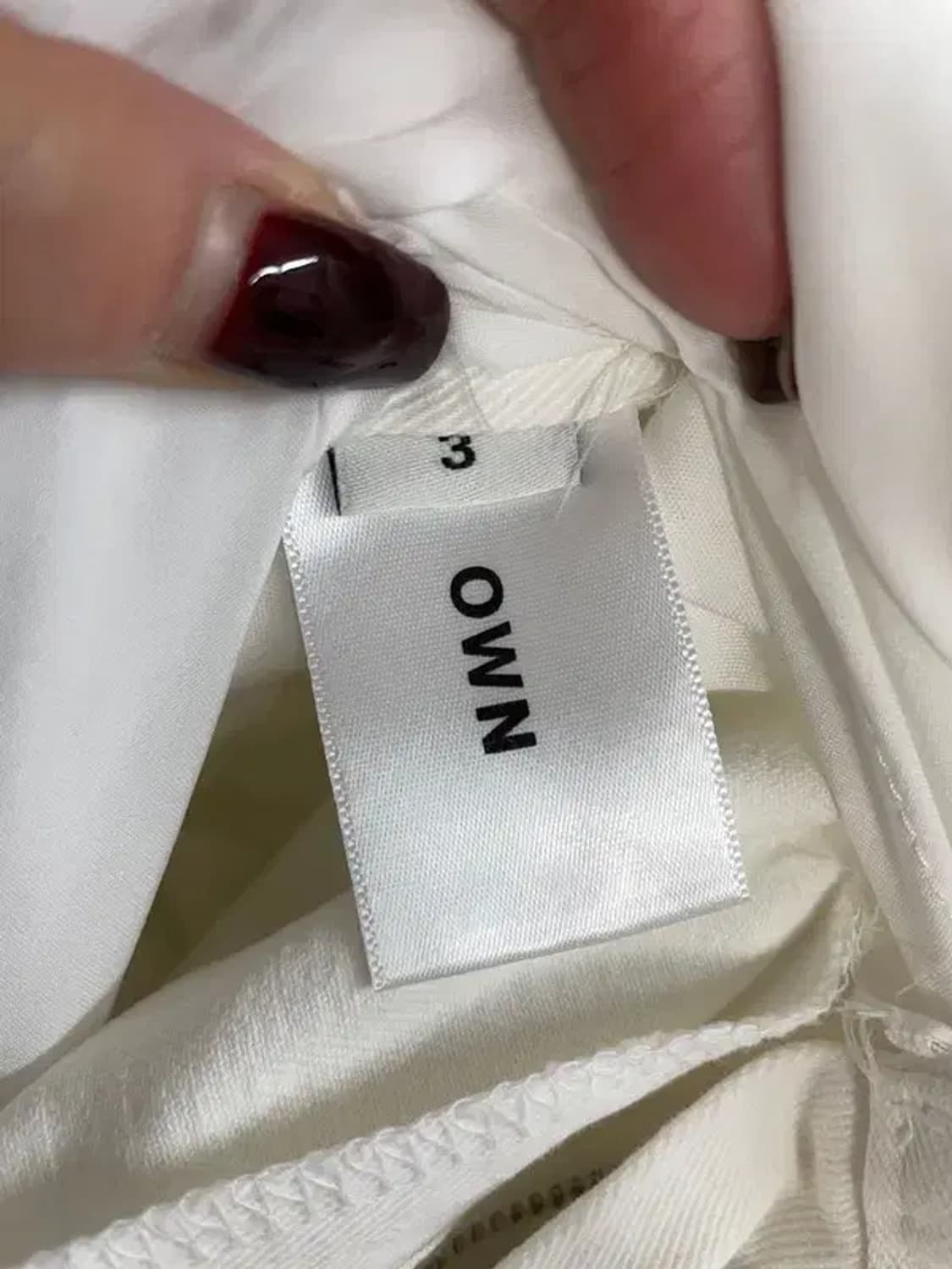 3 own 오운 스티치 와이드핏 팬츠 화이트크림 상품이미지6