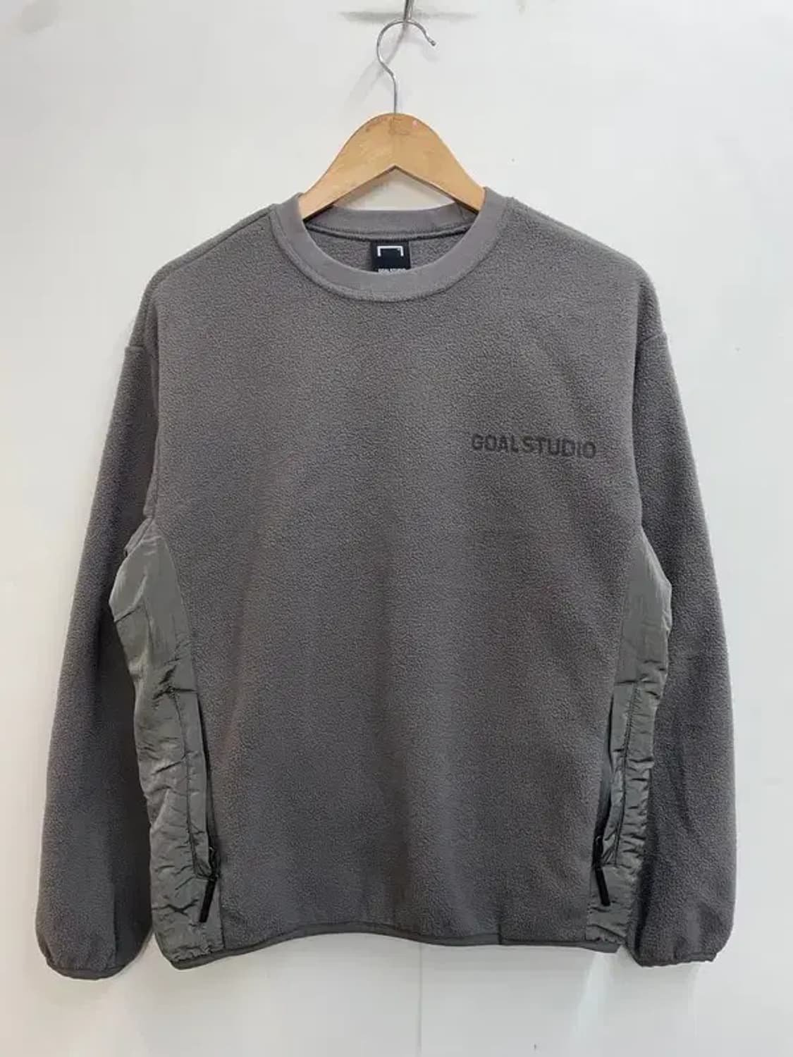 스몰 골스튜디오 나일론 메탈 믹스 플리스 스웨트셔츠 그레이 상품이미지2
