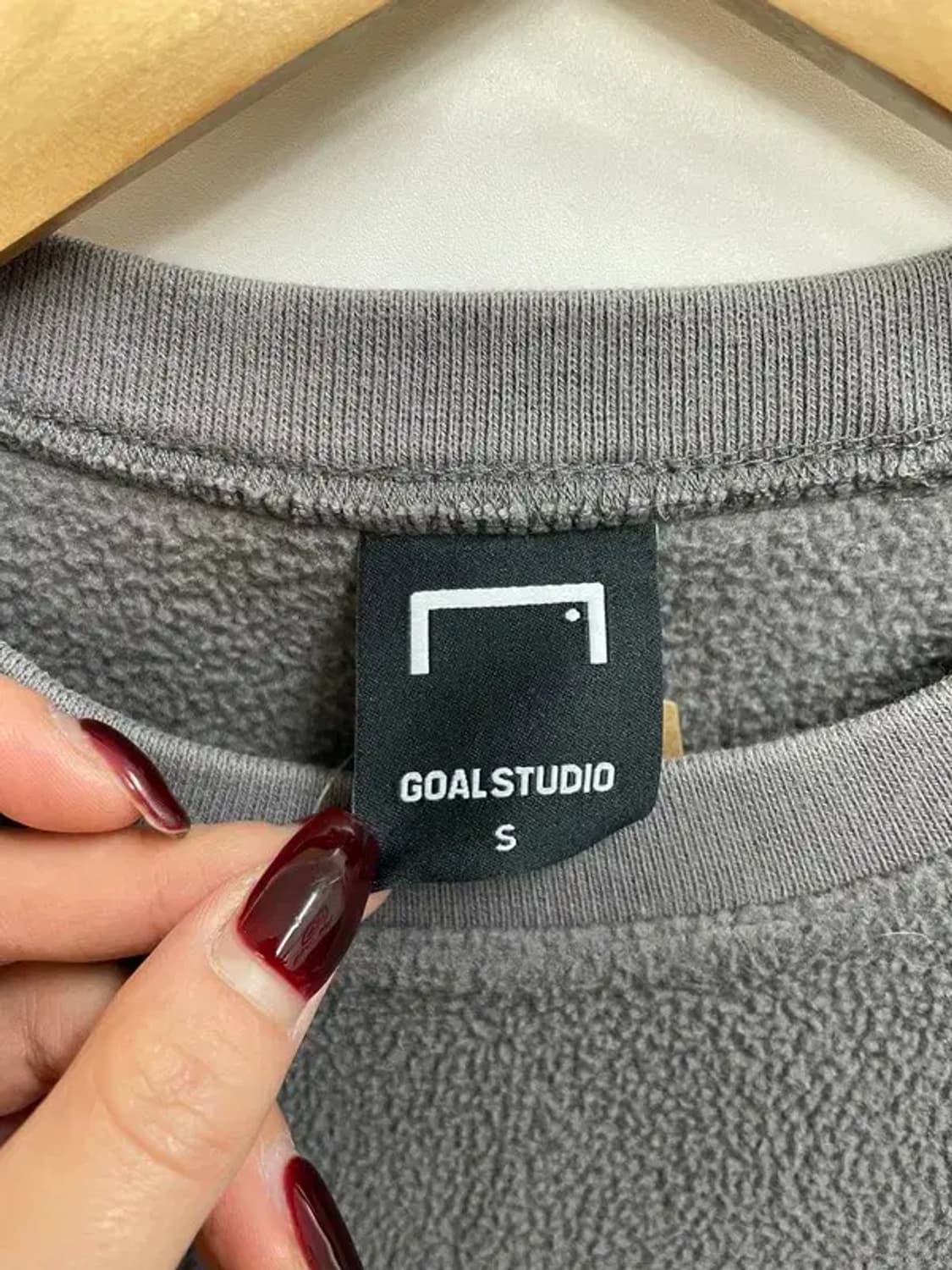 스몰 골스튜디오 나일론 메탈 믹스 플리스 스웨트셔츠 그레이 상품이미지5