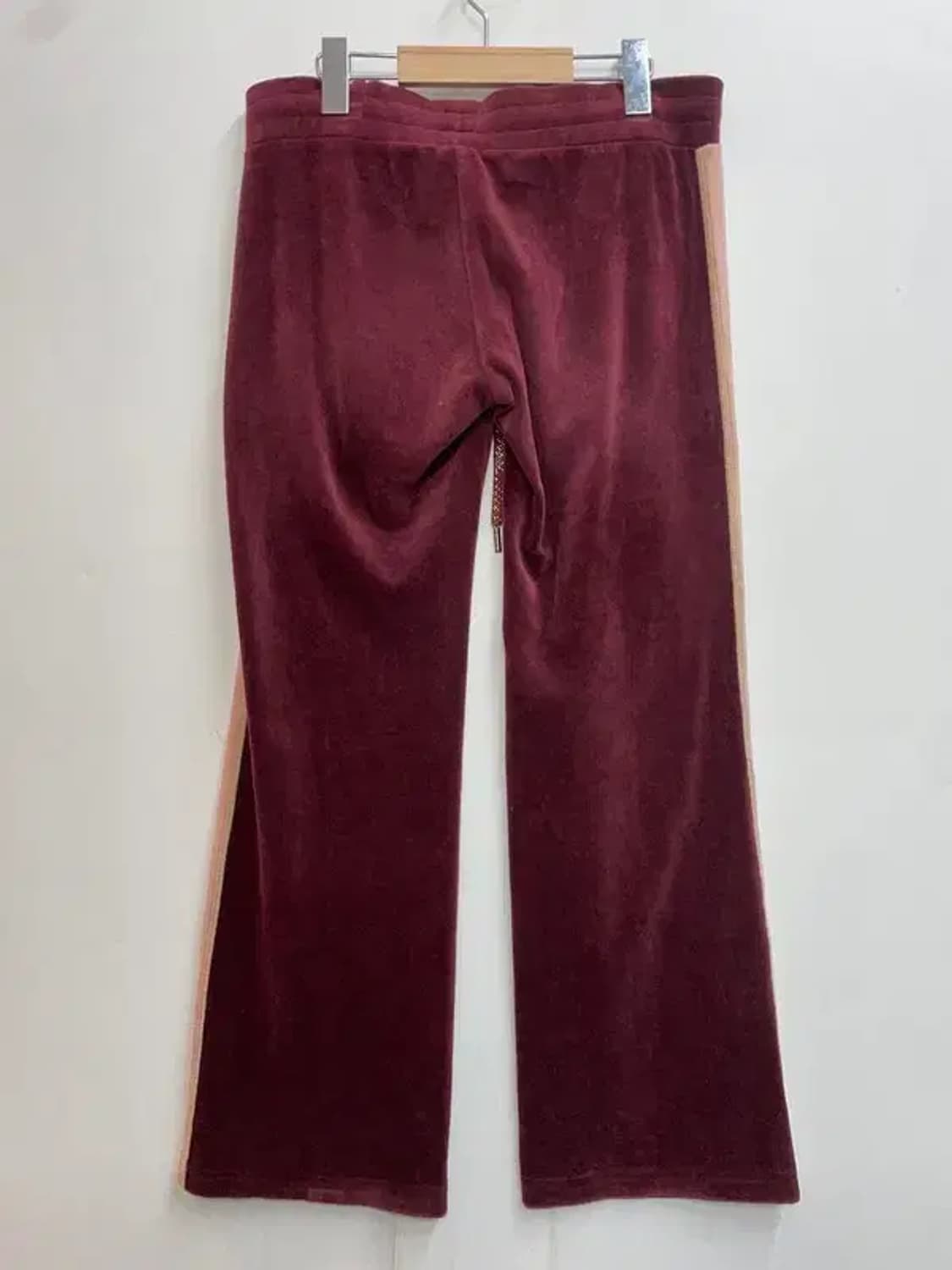 스몰 쥬시 꾸뛰르 벨벳 로우라이즈 트레이닝 팬츠 버건디 상품이미지7