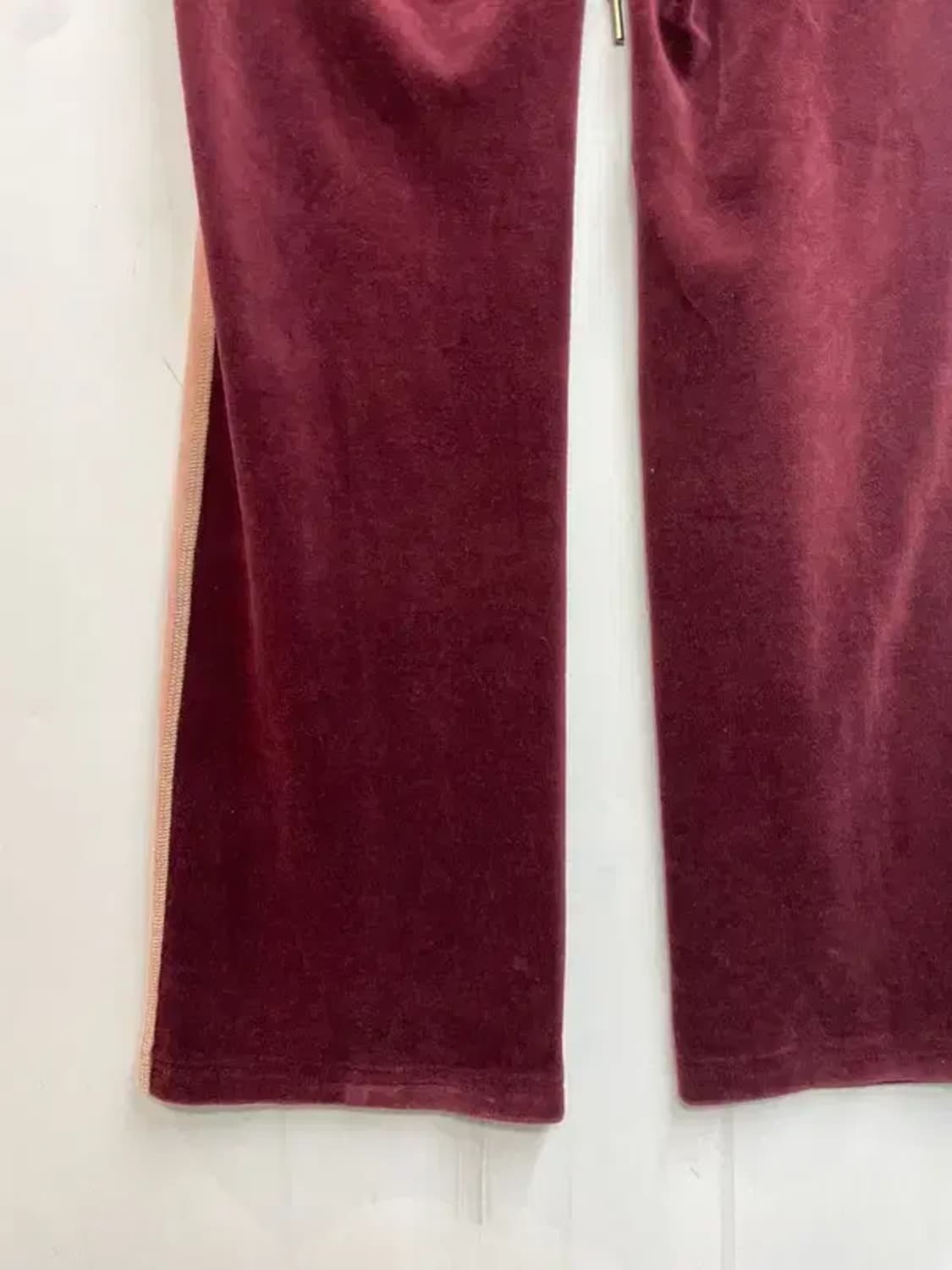 스몰 쥬시 꾸뛰르 벨벳 로우라이즈 트레이닝 팬츠 버건디 상품이미지8