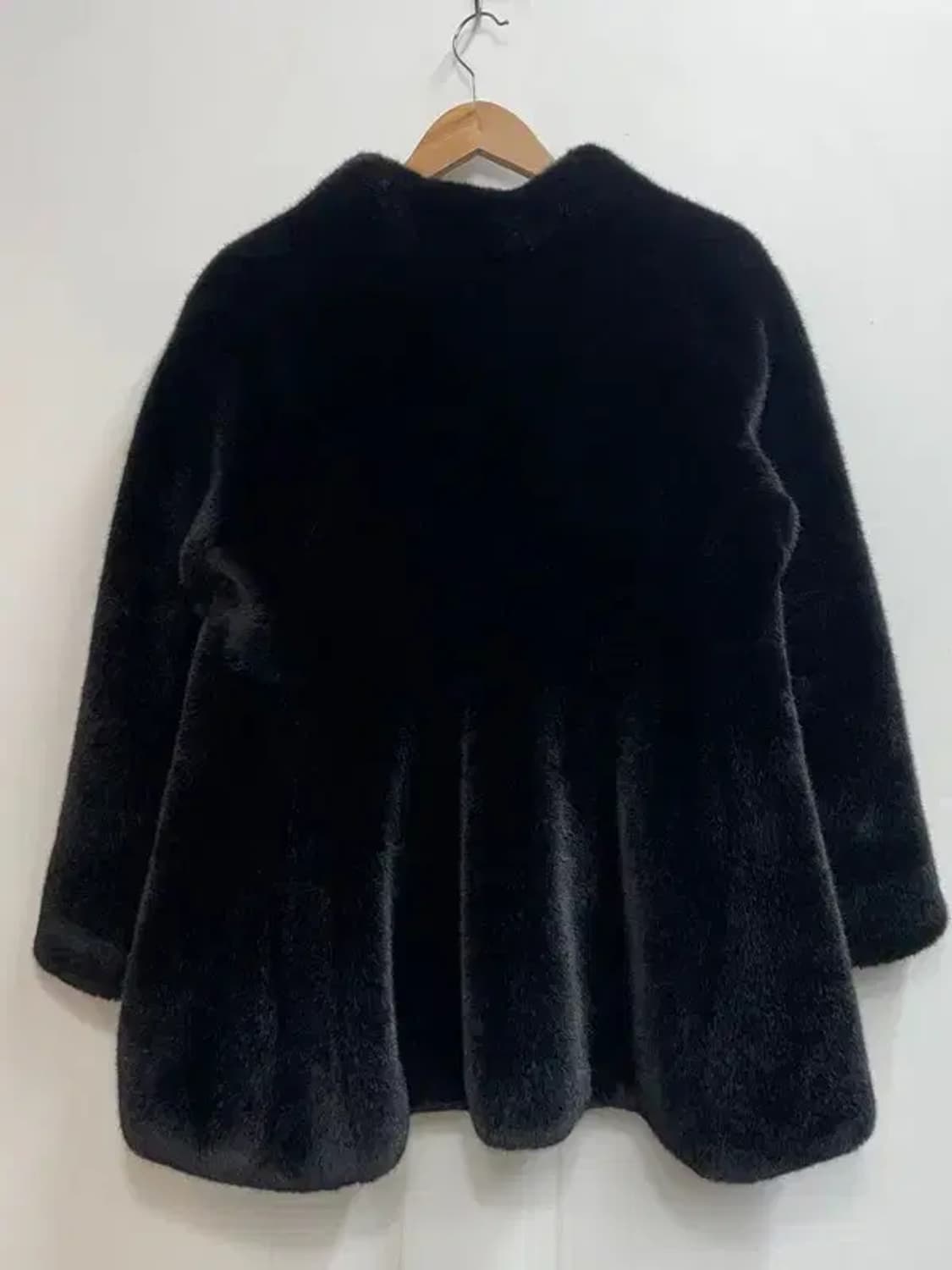 프리 Ba q 여자 인조 퍼 하프 코트 블랙 상품이미지8