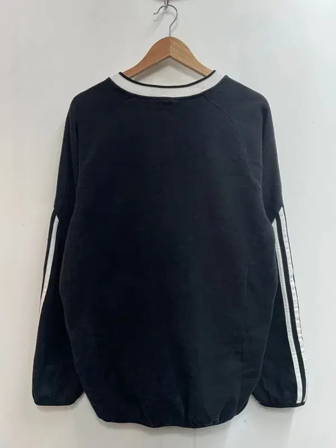 아디다스 빈티지 삼선 반집업 후리스 블랙 상품이미지7