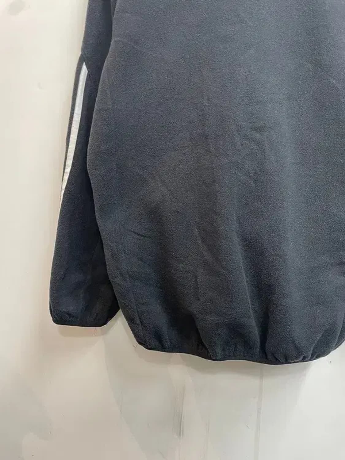 아디다스 빈티지 삼선 반집업 후리스 블랙 상품이미지8