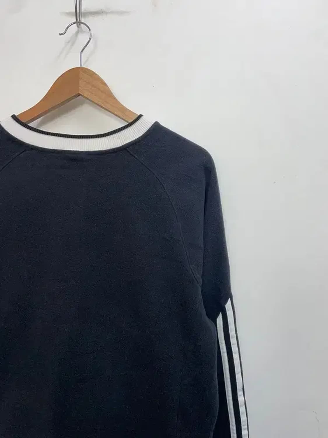 아디다스 빈티지 삼선 반집업 후리스 블랙 상품이미지9