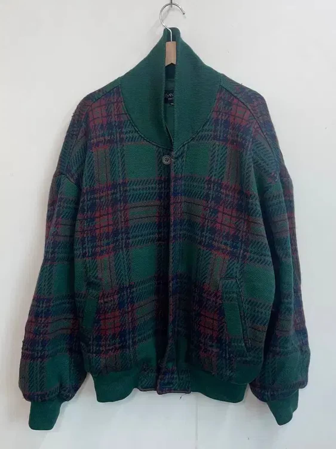 100 입생로랑 올드스쿨 체크 울 자켓 점퍼 상품이미지2