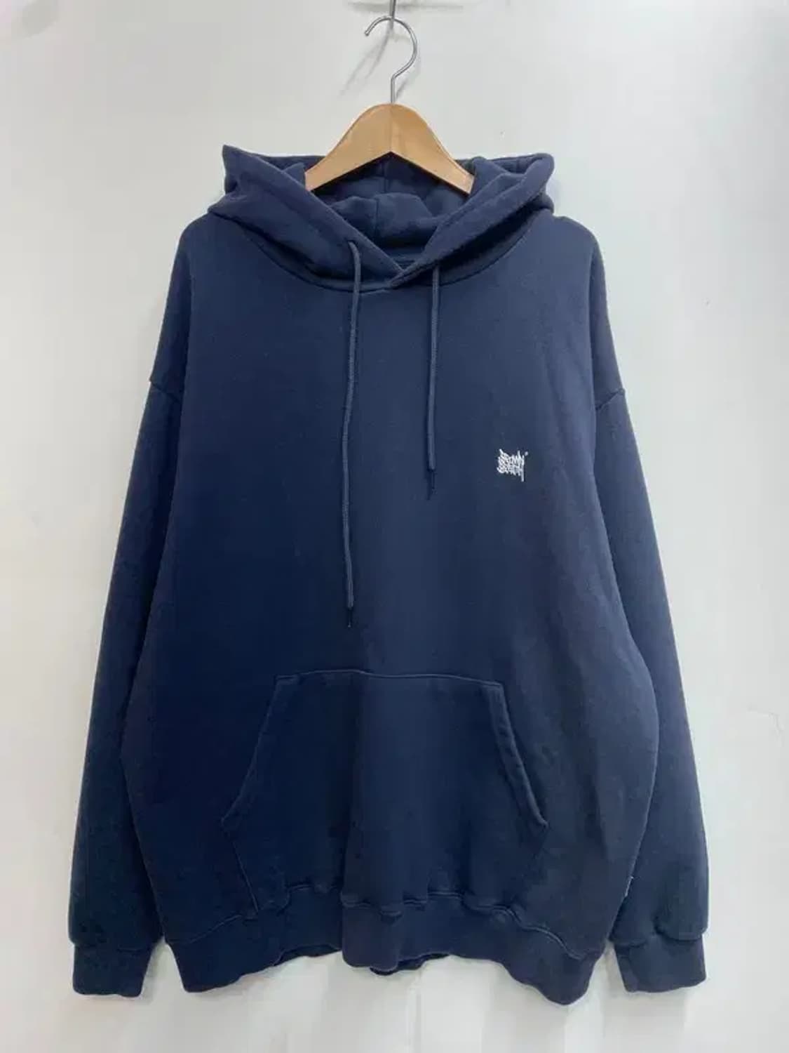 라지 브라운브레스 오버핏 뒷판로고 네이비 후드티셔츠 후디 상품이미지2