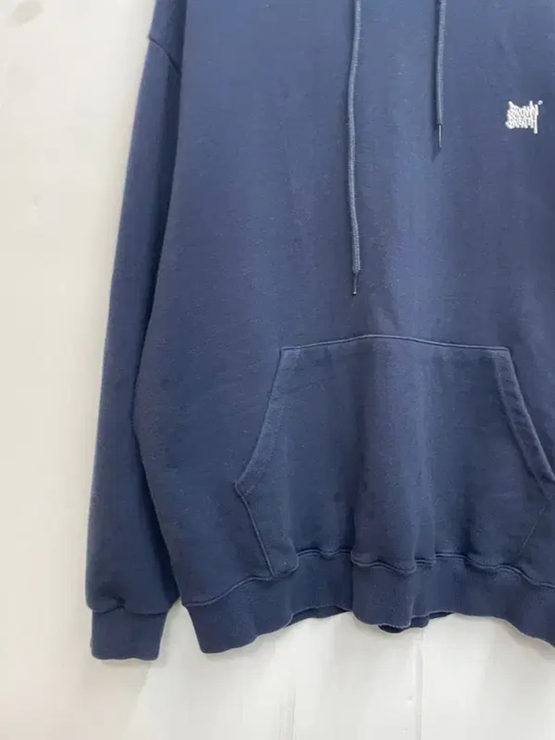 라지 브라운브레스 오버핏 뒷판로고 네이비 후드티셔츠 후디 상품이미지3