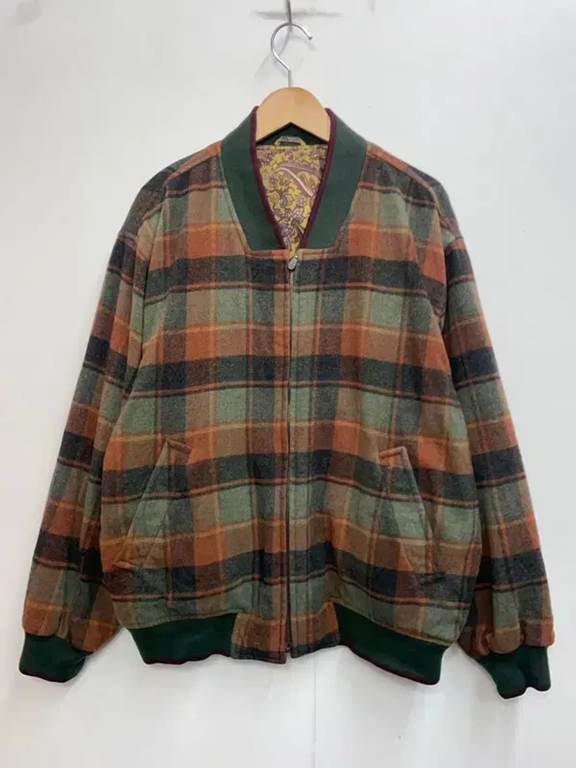 올드스쿨 vtg 울 체크 자켓 점퍼 상품이미지2