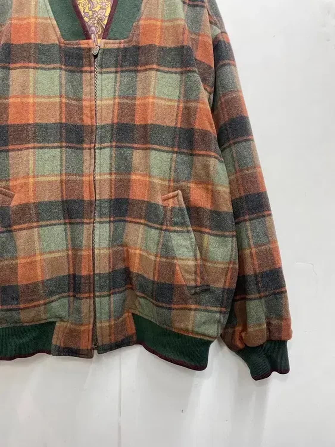 올드스쿨 vtg 울 체크 자켓 점퍼 상품이미지3