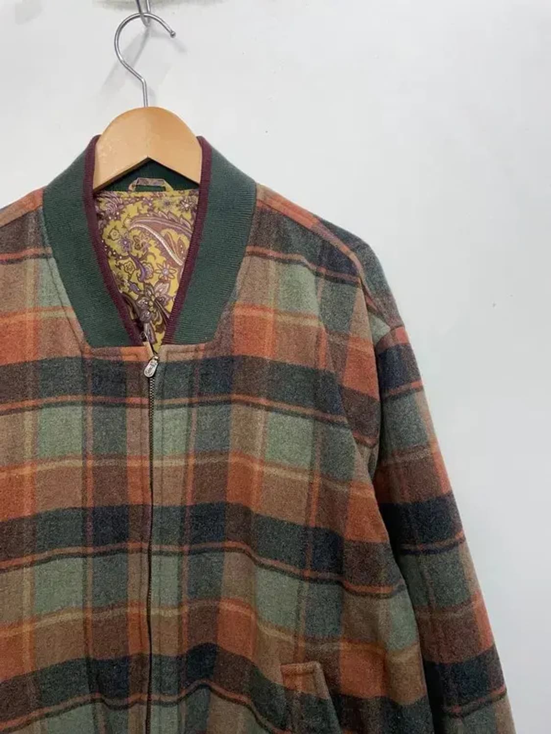 올드스쿨 vtg 울 체크 자켓 점퍼 상품이미지4