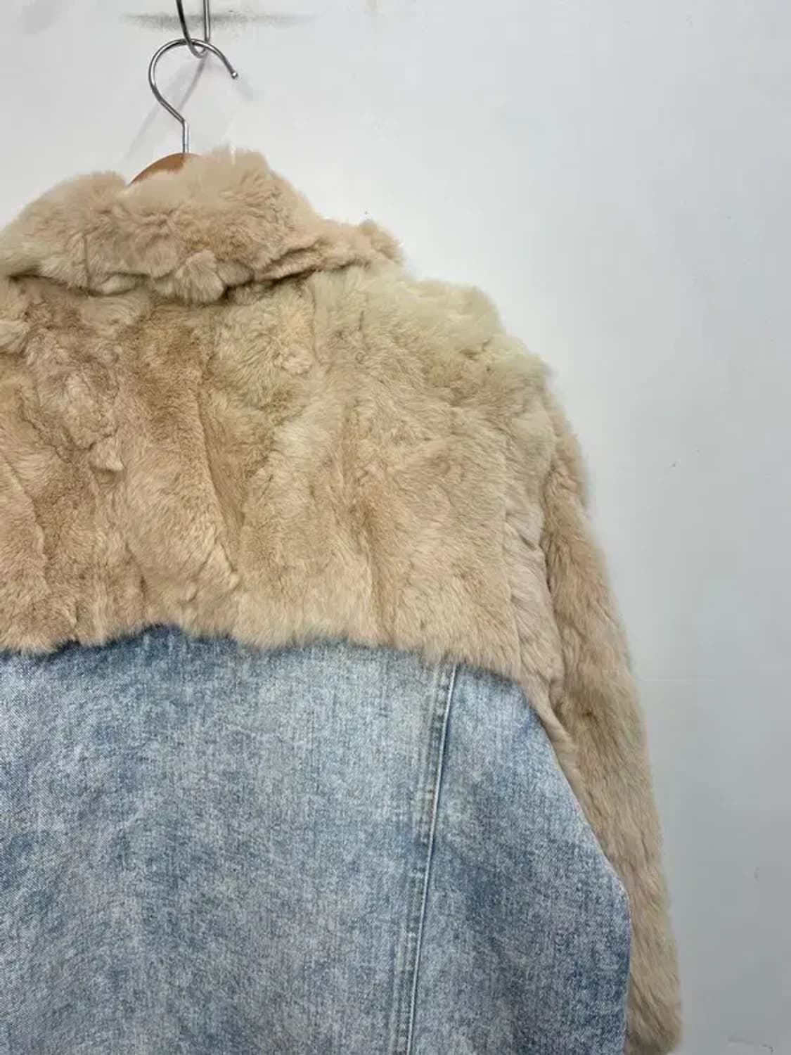 프리 by flow 바이플로우 오버핏 퍼 데님 청자켓 상품이미지10