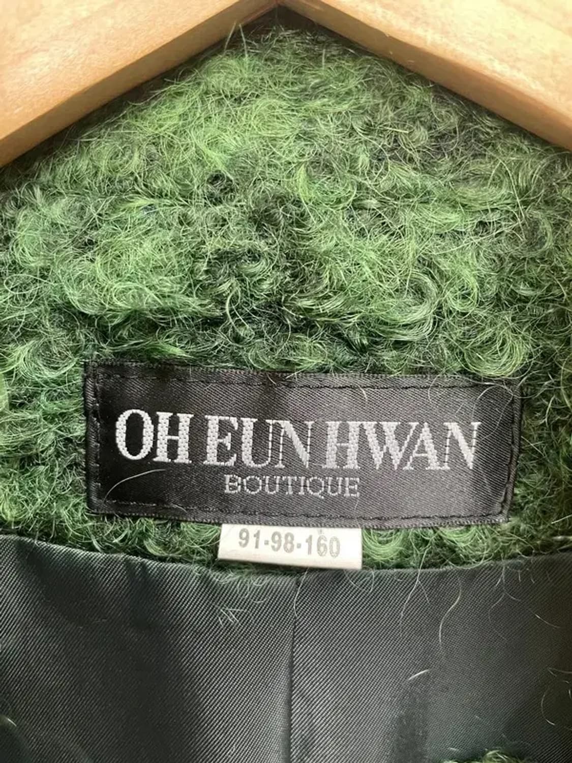 오은환 부티크 여성 모 아크릴 코트 그린 상품이미지5