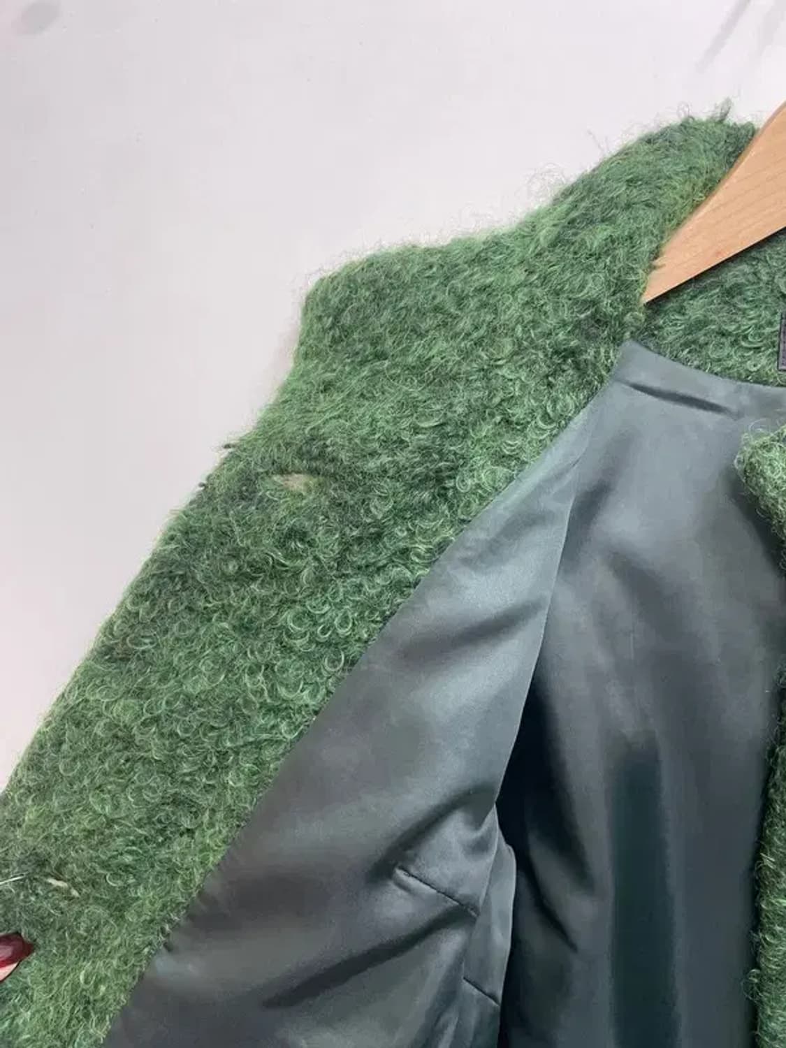 오은환 부티크 여성 모 아크릴 코트 그린 상품이미지6