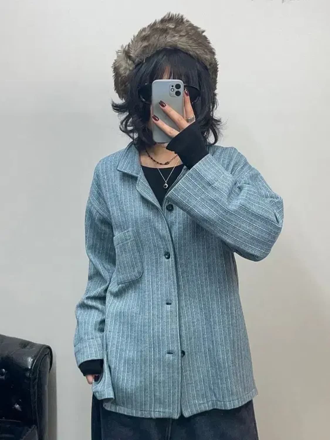 jpn 라지 스트라이프 오버핏 셔츠 남방 상품이미지1