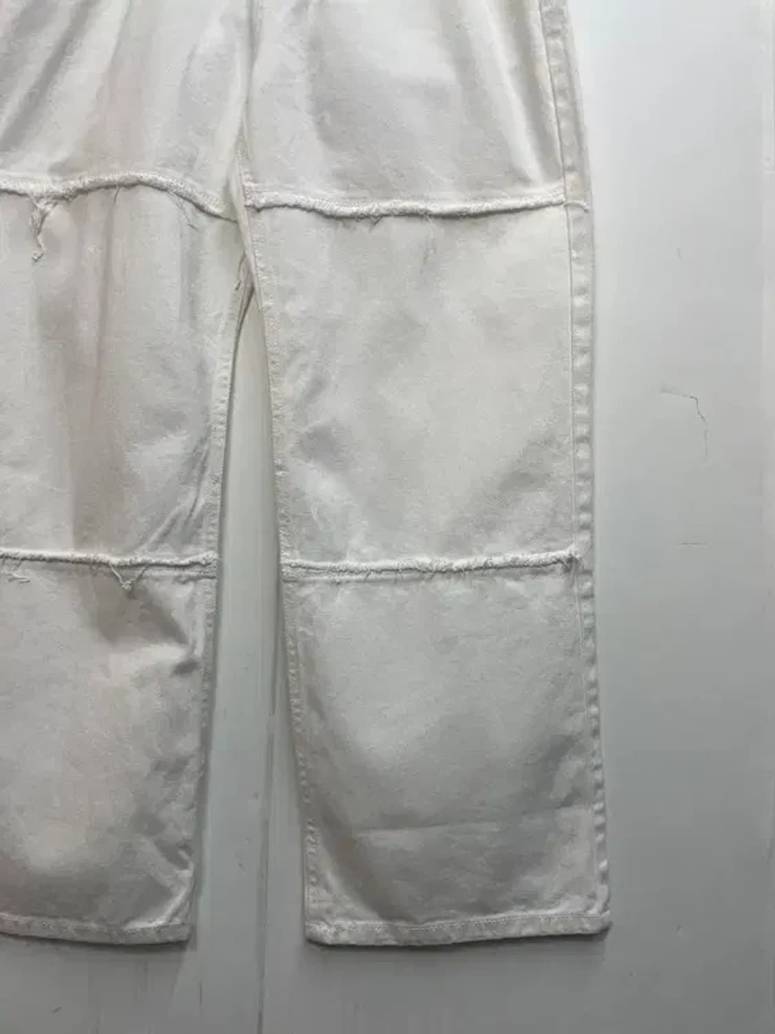 mento 와이드 화이트 배기진 데님팬츠 상품이미지3