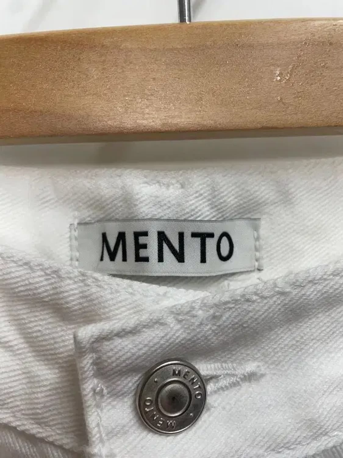 mento 와이드 화이트 배기진 데님팬츠 상품이미지6