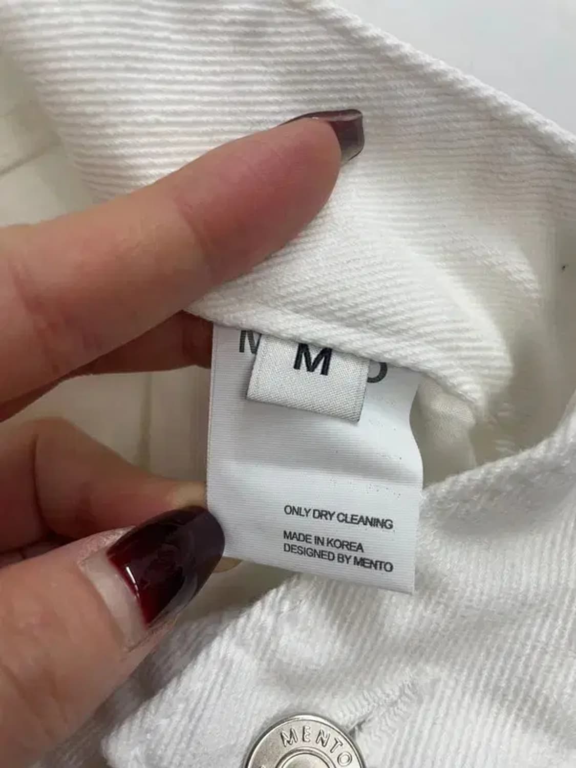 mento 와이드 화이트 배기진 데님팬츠 상품이미지7