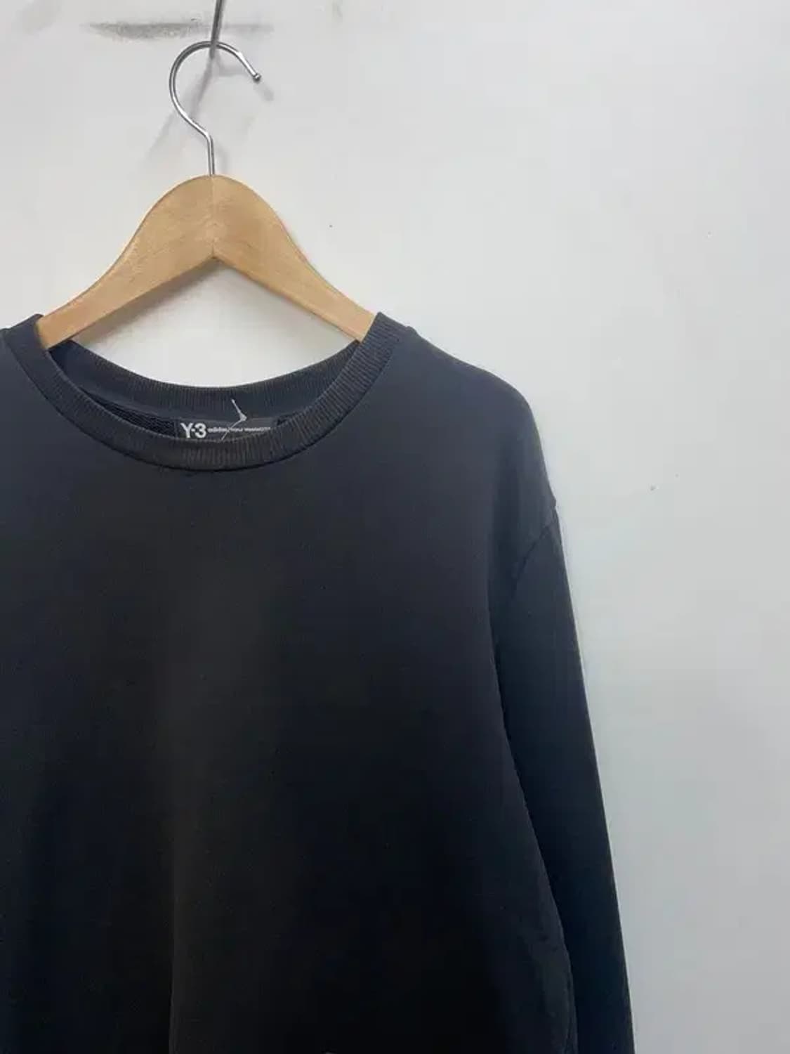 미디움 아디다스 y3 블랙 오버핏 맨투맨 티셔츠 상품이미지4
