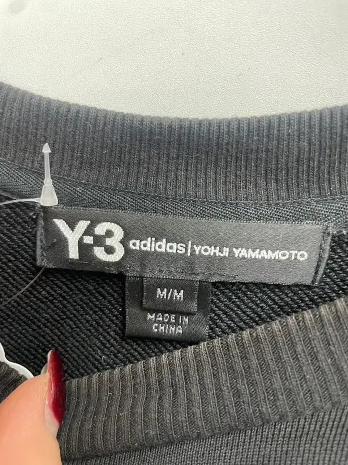 미디움 아디다스 y3 블랙 오버핏 맨투맨 티셔츠 상품이미지5