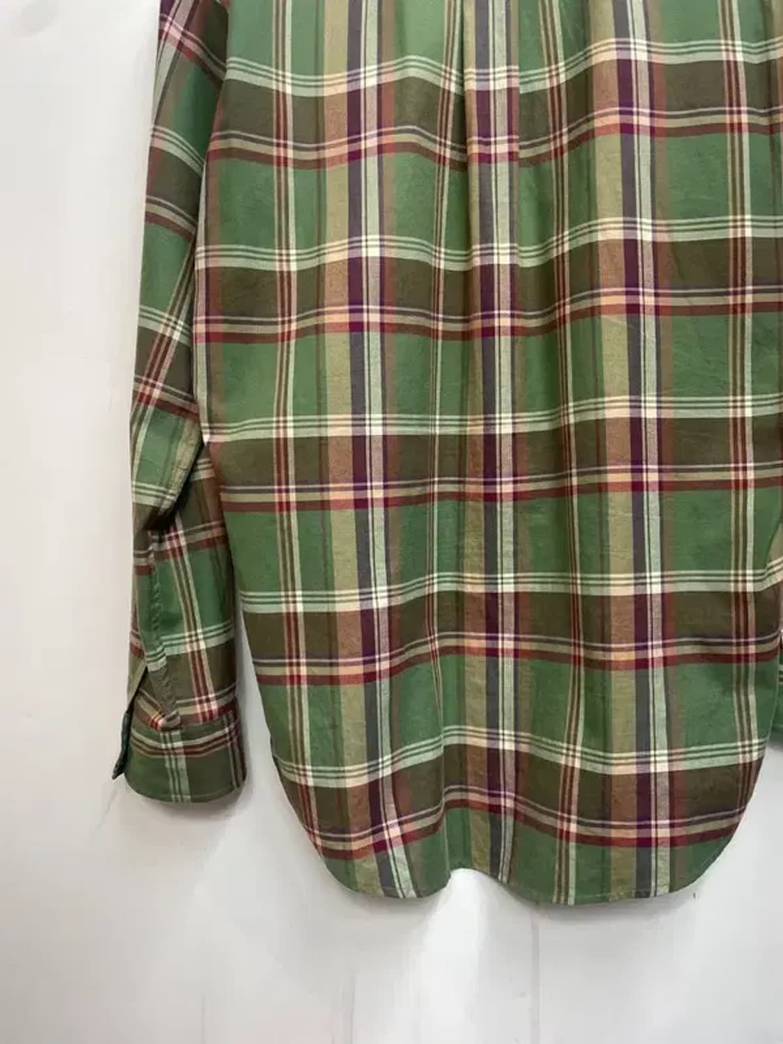 라지 폴로랄프로렌 그린 체크 셔츠 올드스쿨 상품이미지10