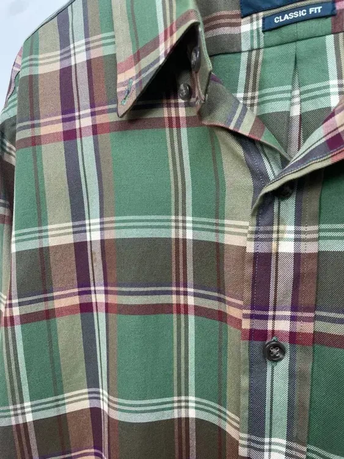 라지 폴로랄프로렌 그린 체크 셔츠 올드스쿨 상품이미지5