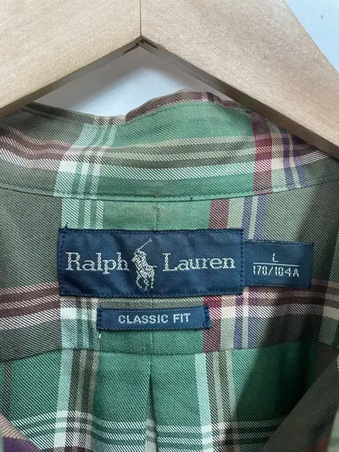 라지 폴로랄프로렌 그린 체크 셔츠 올드스쿨 상품이미지6