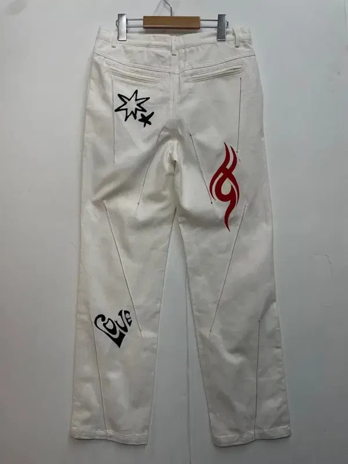 1 own 오운 워싱 페인트 포인트 크림진 상품이미지8