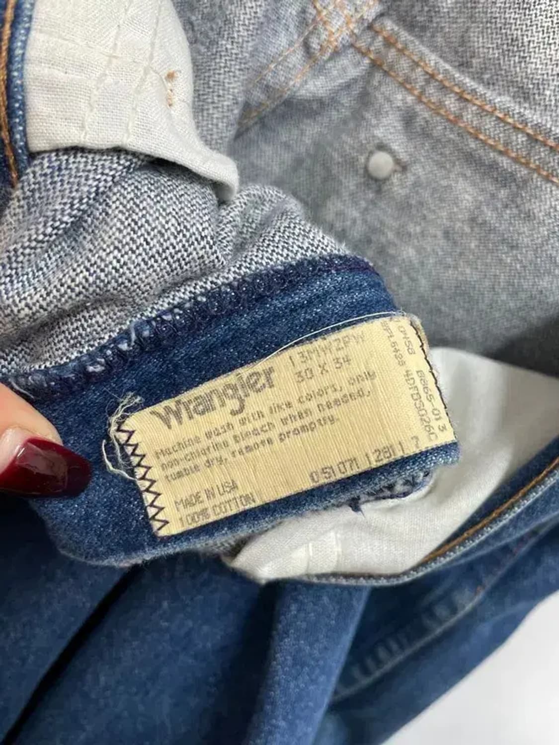 90s usa 랭글러 13MWZ 카우보이 컷 데님 팬츠 상품이미지6