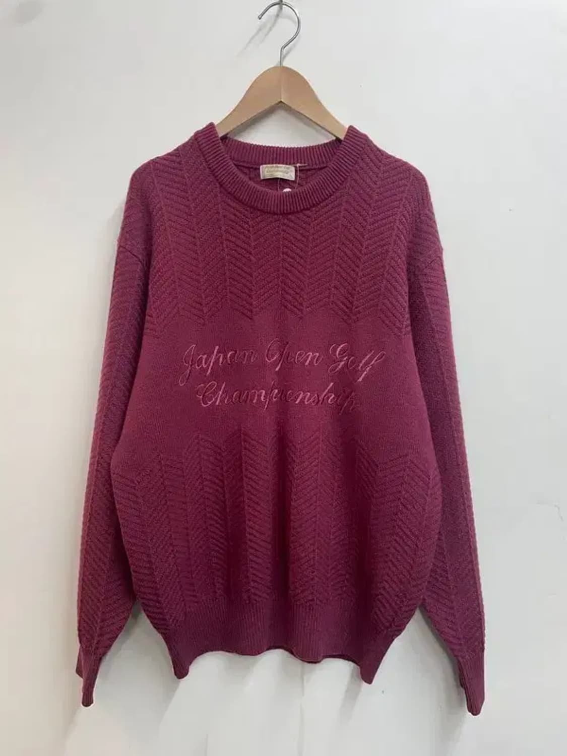 라지 jpn 일본 빈티지 레터링 로고 니트 스웨터 상품이미지2