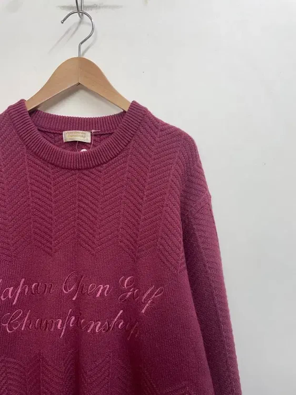 라지 jpn 일본 빈티지 레터링 로고 니트 스웨터 상품이미지4