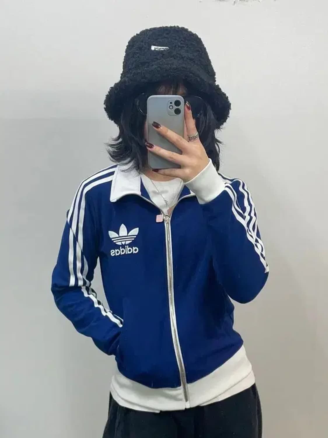 XS 아디다스 오리지널 베켄바우어 여성 트랙탑 져지 다크 블루 상품이미지1