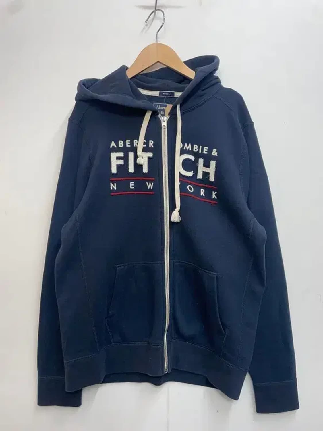 미디움 아베크롬비 앤 피치 y2k 빈티지 후드 집업 네이비 상품이미지2