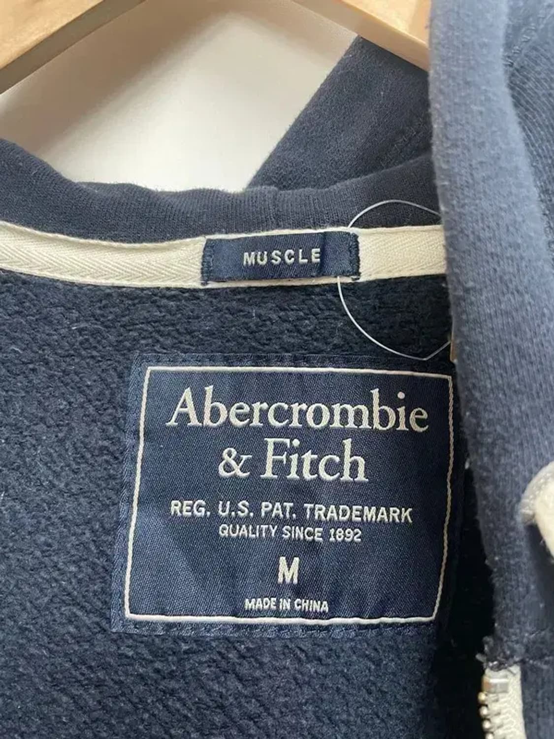 미디움 아베크롬비 앤 피치 y2k 빈티지 후드 집업 네이비 상품이미지5