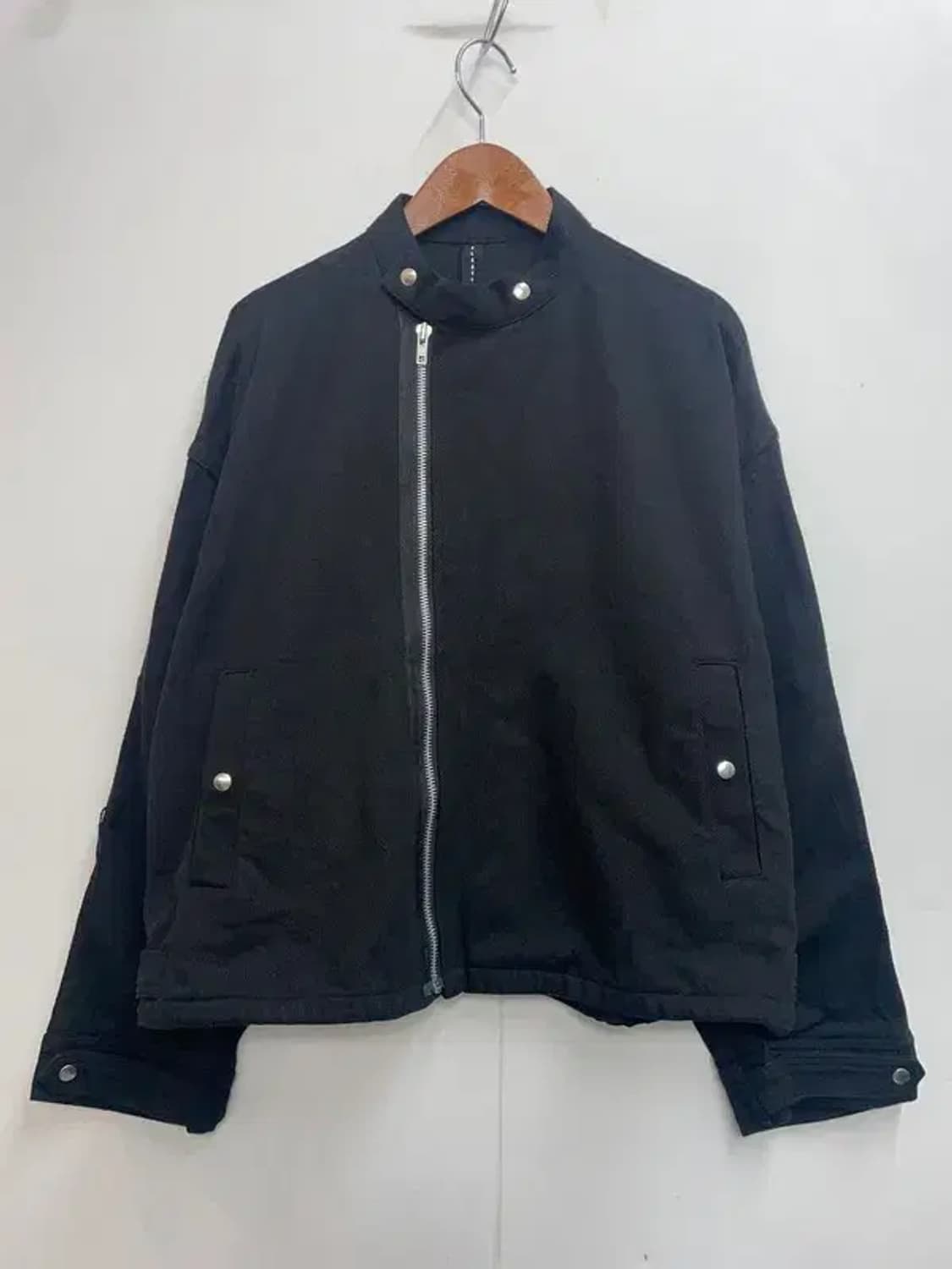 스몰 플라스틱프로덕트 코튼 바이커 자켓 블랙 상품이미지2