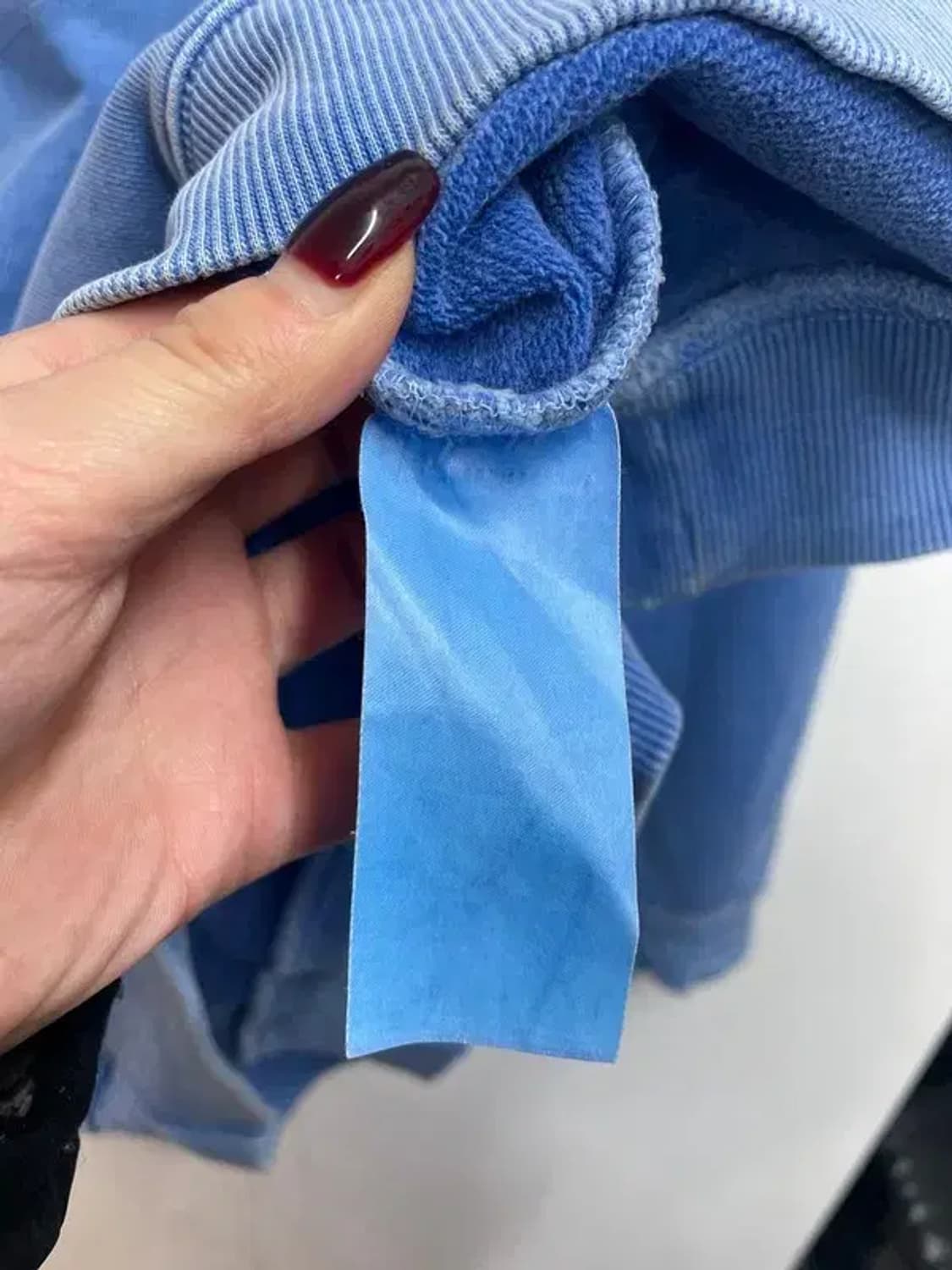 라지 노매뉴얼 피그먼트 루즈핏 맨투맨 라이트 블루 상품이미지6